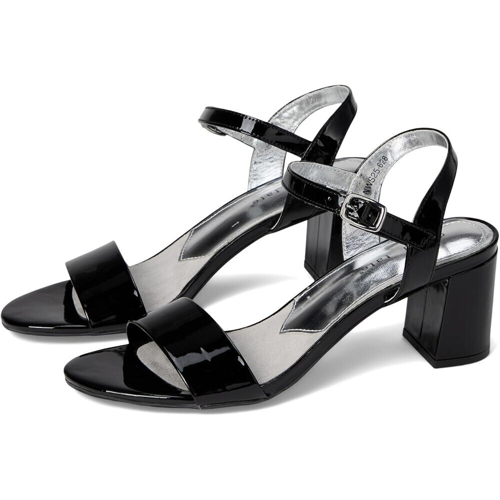 David Tate Ageless Sandals Women 12 Black Leather Block Heel Ankle Strap HAWK206
